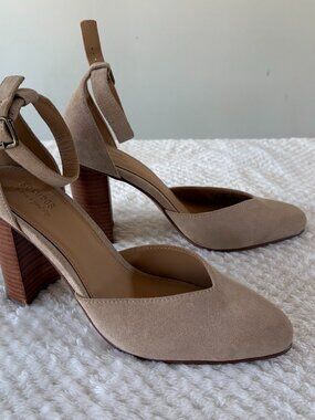 Soludos Suede Heels with Ankle Straps Sz 10